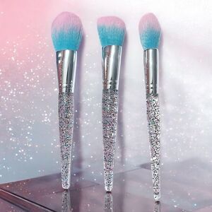 Slmissglam Glitter Face Trio 3pc Makeup Brush Set Brand New In Package MSRP $45
